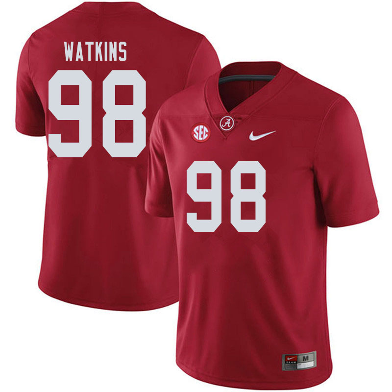 Alabama Crimson Tide Men's Quindarius Watkins #98 Crimson NCAA Nike Authentic Stitched 2019 College Football Jersey RM16V64DT